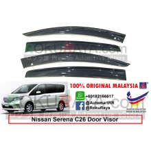 Nissan Serena Hybrid MkIV C26 (4th Gen) 2013-2017 AG Door Visor Air Press Wind Deflector (Big 12cm Width)